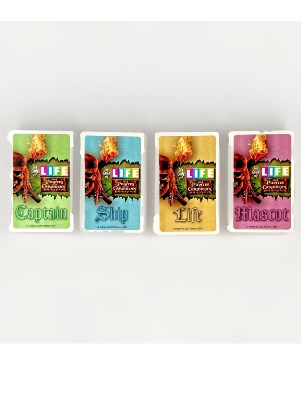 Game of Life Pirates Caribbean Replacement Part Full Set 60 Cards Captain Mascot